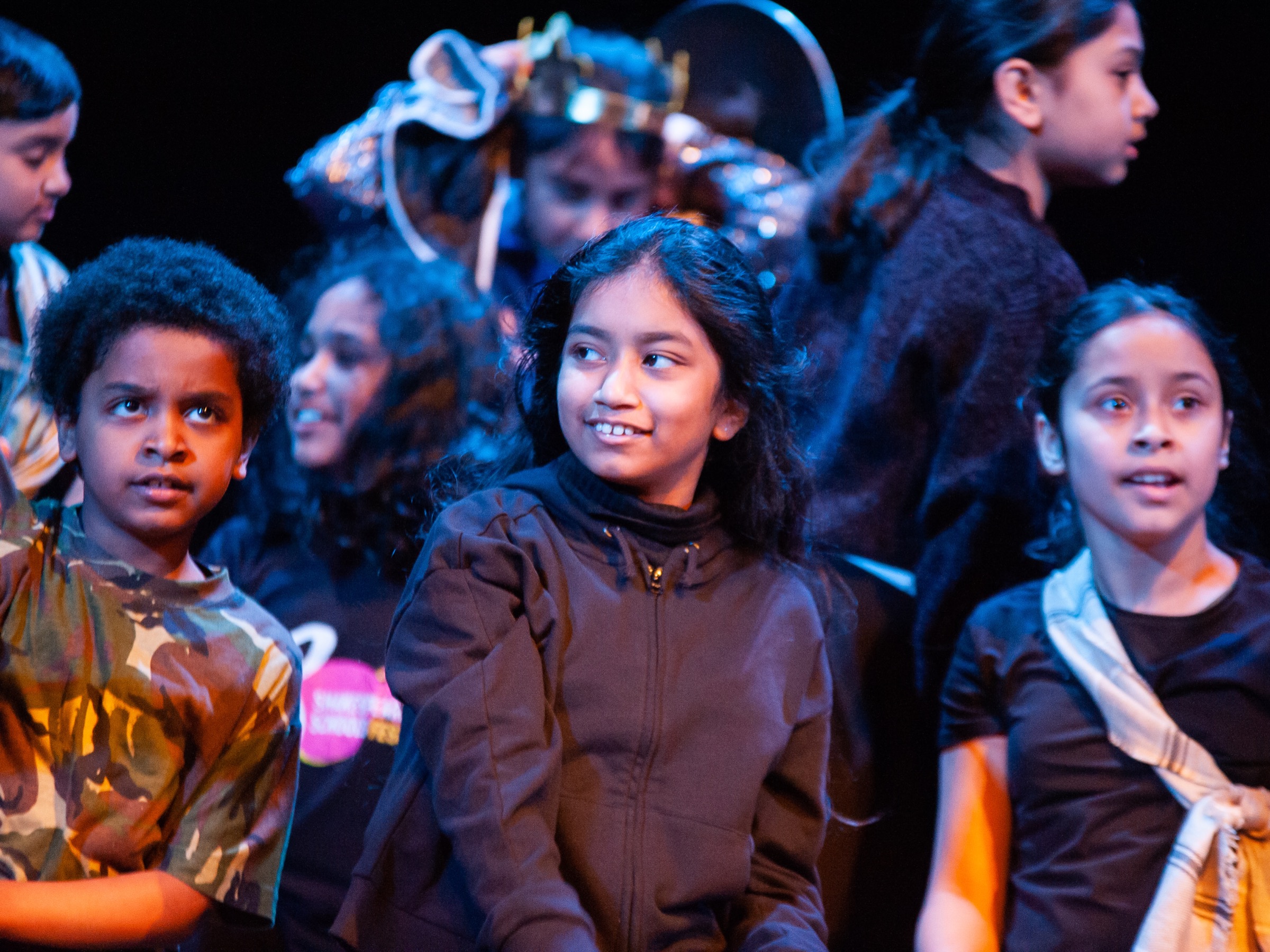 A young girl on stage